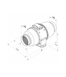 Ventilator axial de tubulatura fi 100mm cu carcasa izolata