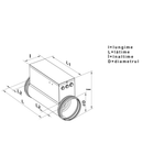 Baterie de incalzire electrica fi 315mm, 2,4kw, 220V