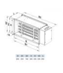 VENTS Baterie de incalzire electrica 700*400mm, 18kw, 380V