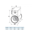 Baterie de incalzire electrica fi 315mm, 2,4KW, 220V, cu termostat si senzor de temperatura