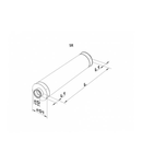 Atenuator zgomot diam 125mm, lungime 900mm, clasa D , izolatie 50mm