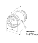 Clapeta antiretur cu contragreutate diam 150mm