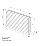 Grila ABS jaluzele gravitationale 470x470mm