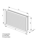 Grila liniara PVC 600x300mm - NUN