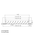 Grila ventilatie aluminiu lamele 45gr 300x200mm