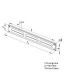 Grila metalica 370x40mm