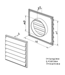 Grila cu jaluzele gravitationale diam 150 mm maro inchis