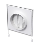 Grila ventilatie cu inchidere manuala diam 100mm, 154x154mm