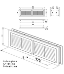 Grila dubla ventilatie usa MV 380/2