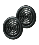 Set 2 grile usa diam 50mm, ABS - cercuri concentrice, negru