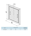 VENTS Grila 300x205mm cu plasa antiinsecte