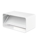 Conector cu clapeta antiretur, tub rectangular PVC, diam 204x60mm