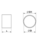 Conector PVC, ventilatie, diam 125mm