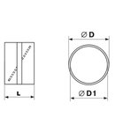 Conector cu clapeta antiretur 125mm