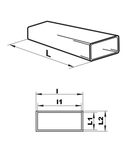 Tub rectangular PVC, 110x55mm, L 1000mm