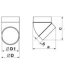 VENTS Cot PVC 45gr diam 125mm 222-45