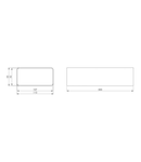 Tub rectangular PVC, 110x55mm, L 500mm K