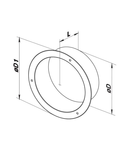 Flansa metalica fi 130mm- vopsite alb