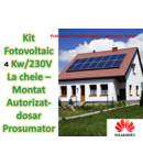 Kit Huawei  sistem fotovoltaic pentru persoane fizice   4kW 230 V - LA CHEIE - montat autorizat PROSUMATOR