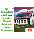 Kit Huawei  sistem fotovoltaic pentru persoane fizice   10kW 380 V - LA CHEIE - montat autorizat PROSUMATOR