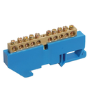 Neutral bus bar with DIN-Izolator SHNI-6x9-10-D-S