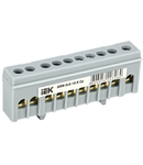 Neutral bus bar in body-Izolator onto a DIN-rail SHNI-6x9-10-k-average