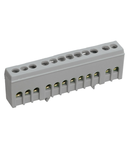 Neutral bus bar in body-Izolator onto a DIN-rail SHNI-6x9-12-k-average