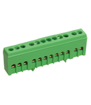 Neutral bus bar in body-Izolator onto a DIN-rail SHNI-6x9-12-k-Z