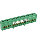 Neutral bus bar in body-Izolator onto a DIN-rail SHNI-6x9-16-k-Z