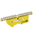 Neutral bus bar with DIN-Izolator SHNI-6x9-18-D-ZH