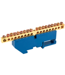 Neutral bus bar with DIN-Izolator SHNI-6x9-18-D-S