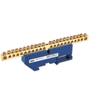 Neutral bus bar with DIN-Izolator SHNI-6x9-22-D-S