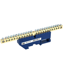 Neutral bus bar with DIN-Izolator SHNI-6x9-24-D-S