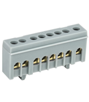 Neutral bus bar in body-Izolator onto a DIN-rail SHNI-6x9-8-k-average