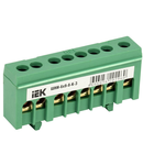 Neutral bus bar in body-Izolator onto a DIN-rail SHNI-6x9-8-k-Z