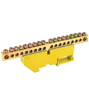 Neutral bus bar with DIN-Izolator SHNI-8x12-18-D-ZH