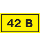 Eticheta autoadeziva: 40x20 mm, symbol "42V"