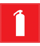 Eticheta autoadeziva: 150x150 mm, "Fire extinguisher"