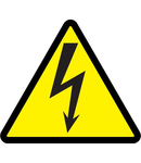 Eticheta autoadeziva: 50x50x50, symbol "Lightning"