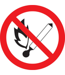 Eticheta autoadeziva: F180mm "It is pentrubidden to use an open fire si smoke"