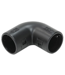 90° bend opening CIG pipe-to-pipe connector 25G  Negru