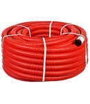 Corrugated Dubla -wall HDPE pipe d=40mm red (50 m)  with a broach tool