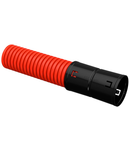 Corrugated Dubla -wall HDPE pipe d=75mm red (50 m)  with a broach tool