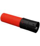 Corrugated Dubla -wall HDPE pipe d=90mm red (100 m)  with a broach tool