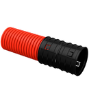 Corrugated Dubla -wall HDPE pipe d=125mm red (50 m)  with a broach tool