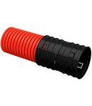 Corrugated Dubla -wall HDPE pipe d=140mm red (50 m)  with a broach tool