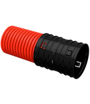 Corrugated Dubla -wall HDPE pipe d=160mm red (6 m)  with a broach tool