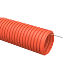 Corrugated HDPE pipe with a broach tool d25 orange (50 m)
