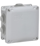 KMjunction box pentru exposed wiring 110x110x50 mm IP65 (RAL7035, 6 lead-ins, pop-top cap)