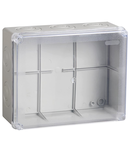 Doza KM41276 pull box pentru montaj aparent  240x195x90 mm IP55 (RAL7035, transparent cover, cablu Presetupa s 5 pcs.)